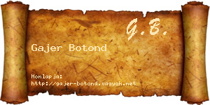 Gajer Botond névjegykártya