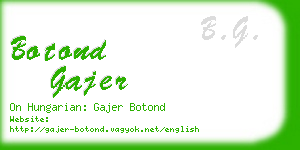 botond gajer business card